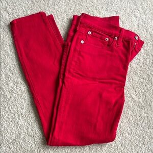 J. Crew Women's Skinny Jeans - Vivid Red